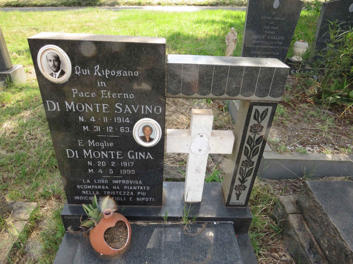 MONTE Savino, di 1914-1963 & Gina 1917-1995