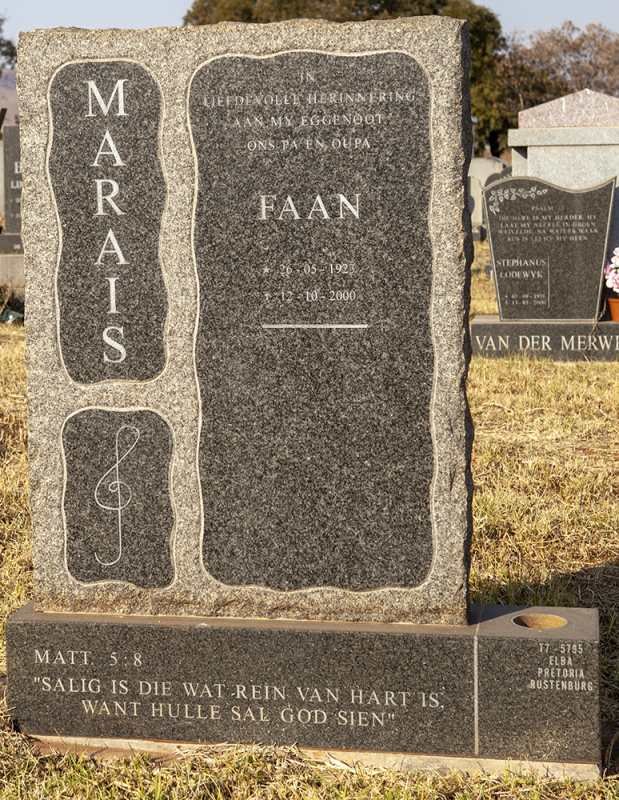 MARAIS Faan 1923-2000