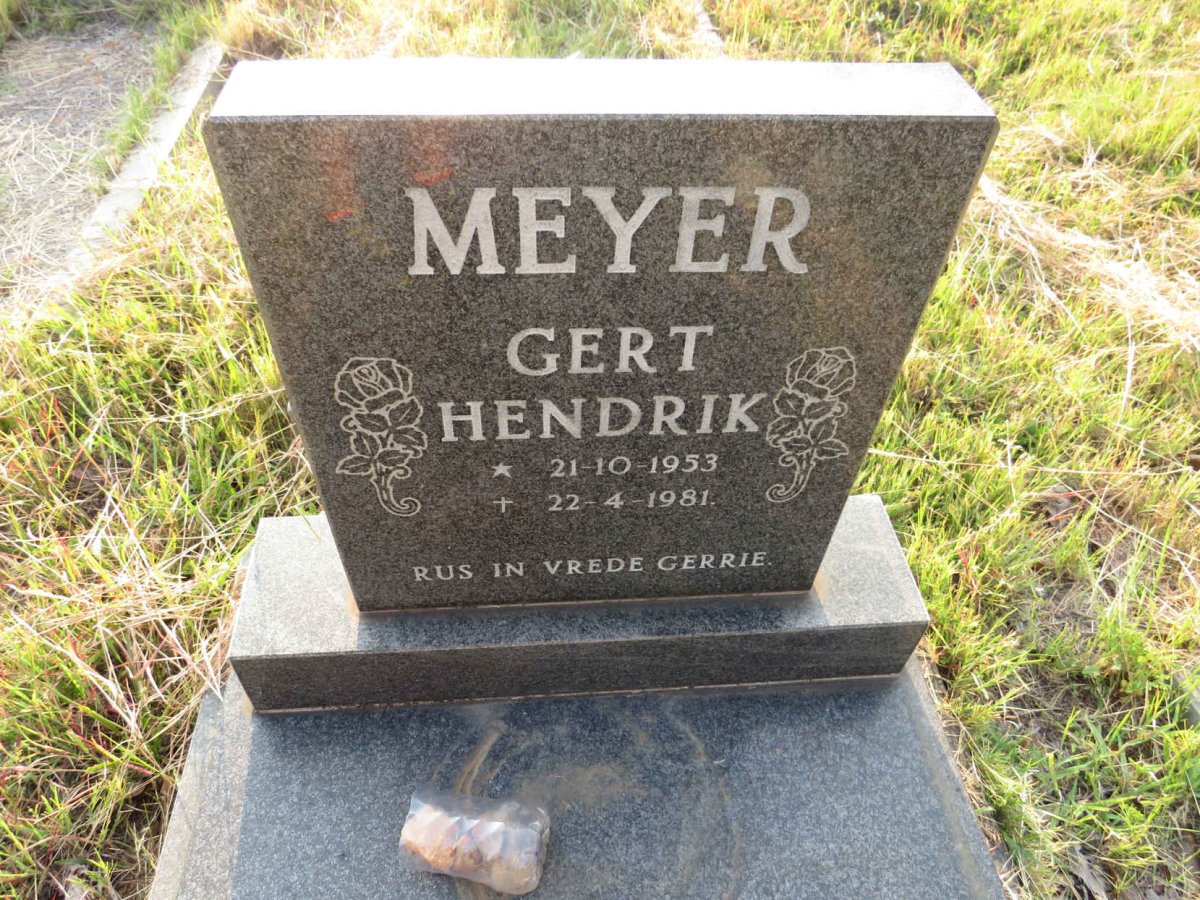 MEYER Gert Hendrik 1953-1981