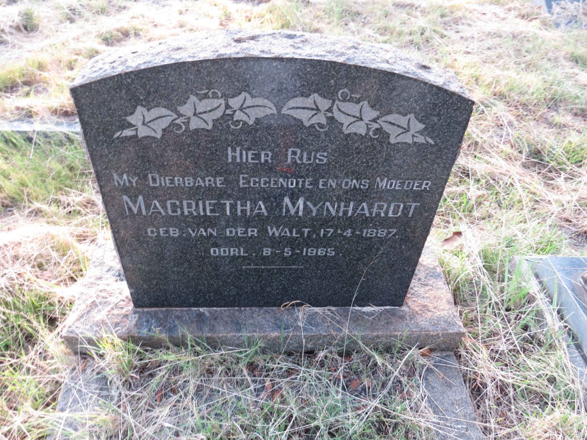MYNHARDT Magrietha nee VAN DER WALT 1887-1965