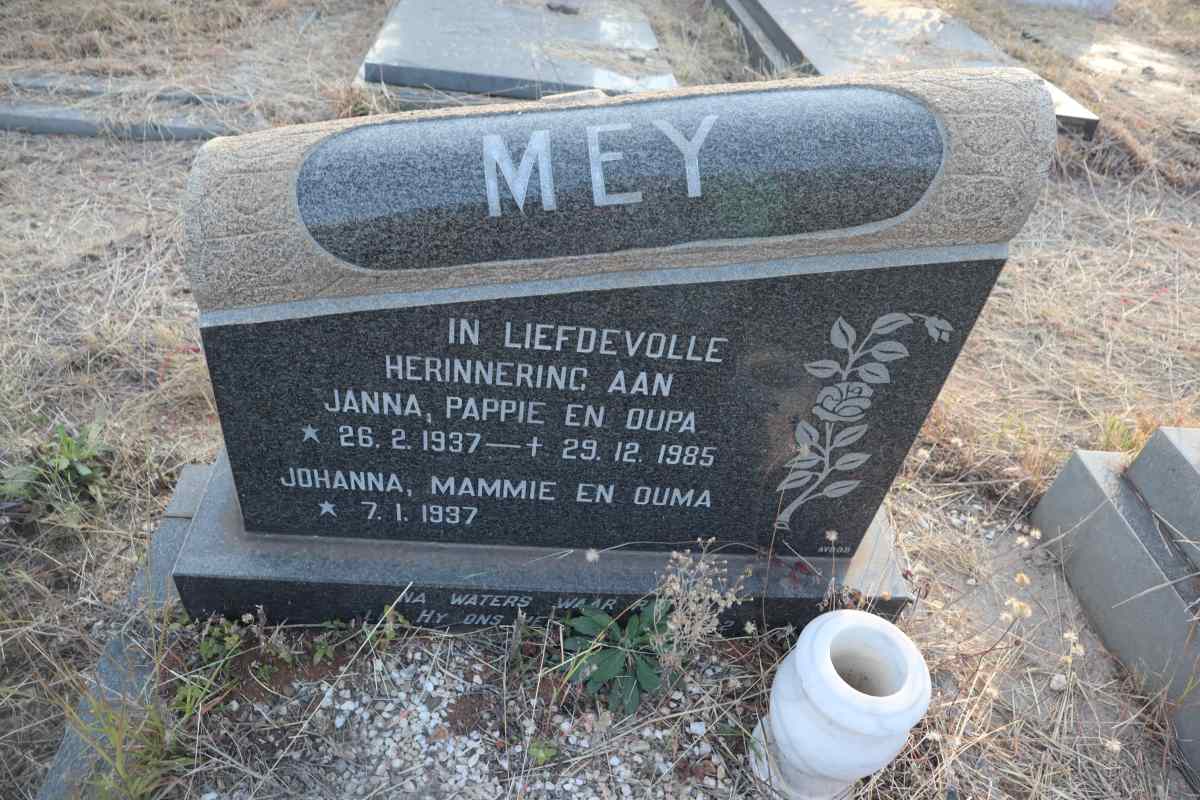 MEY Janna 1937-1985 & Johanna 1937-