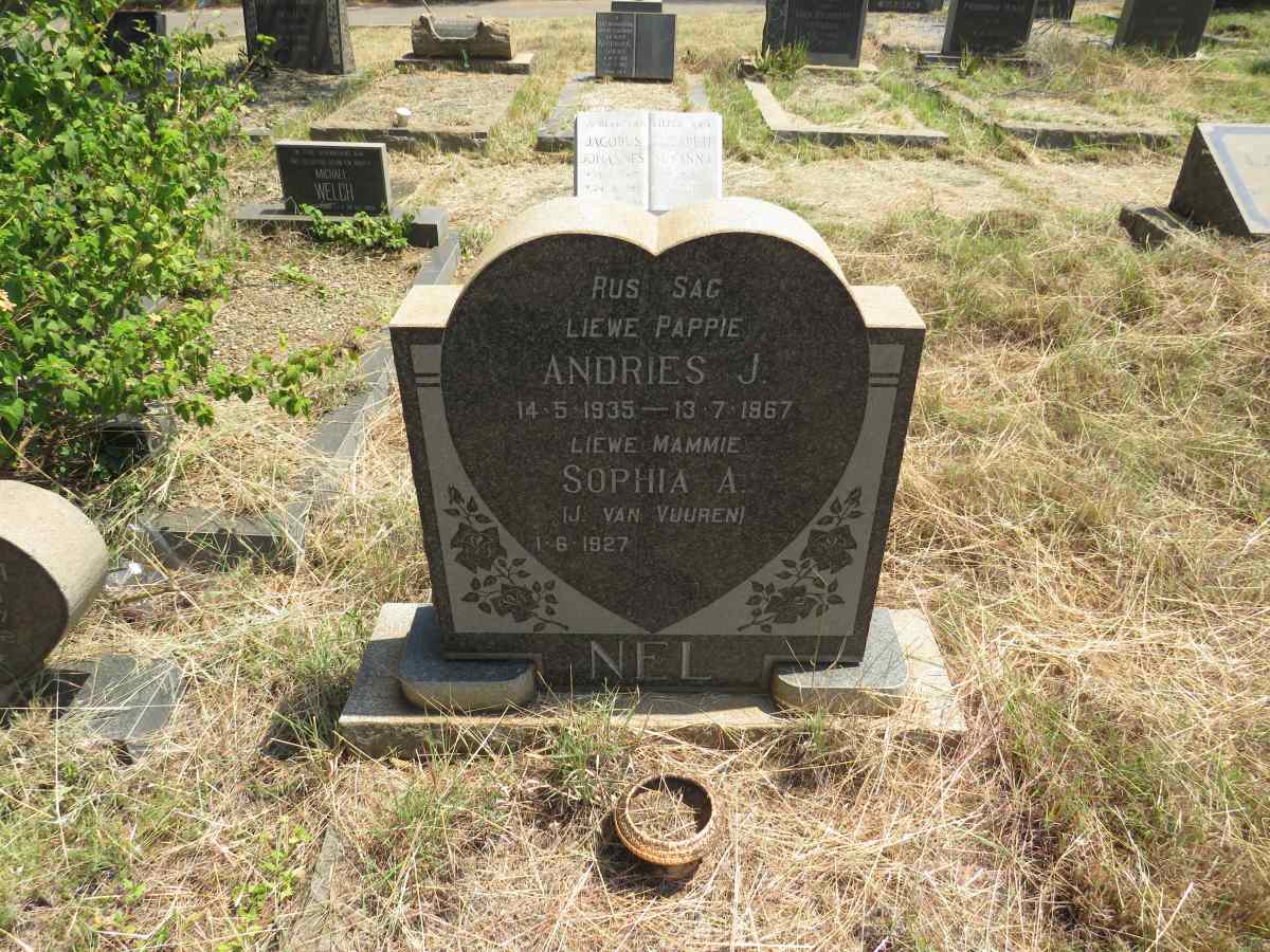 NEL Andries J. 1935-1967 & Sophia A. J. VAN VUUREN 1927- 