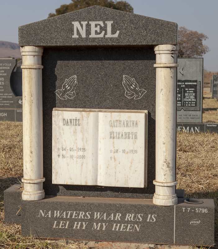 NEL Daniel 1935-2000 &amp; Catharina Elizabeth 1938-