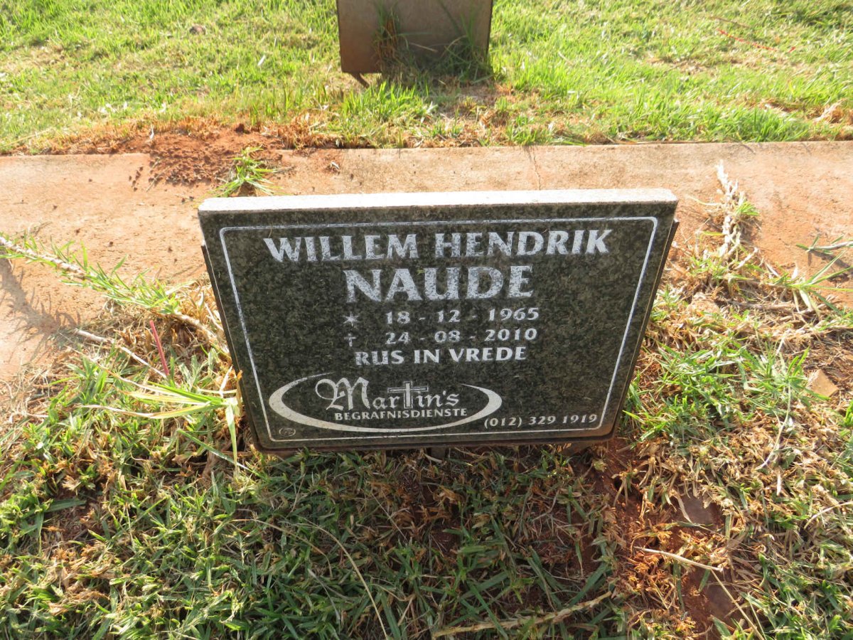 NAUDE Willem Hendrik 1965-2010