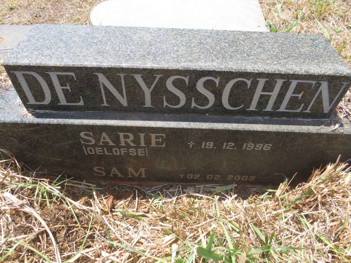 NYSSCHEN Sam, de  -2005 & Sarie Oelofse -1996