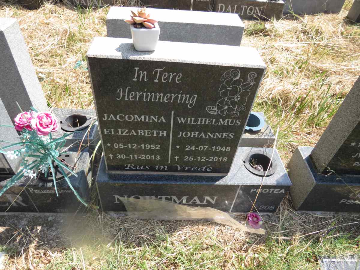 NORTMAN Wilhelmus Johannes 1948-2018 & Jacomina Elizabeth 1952-2013