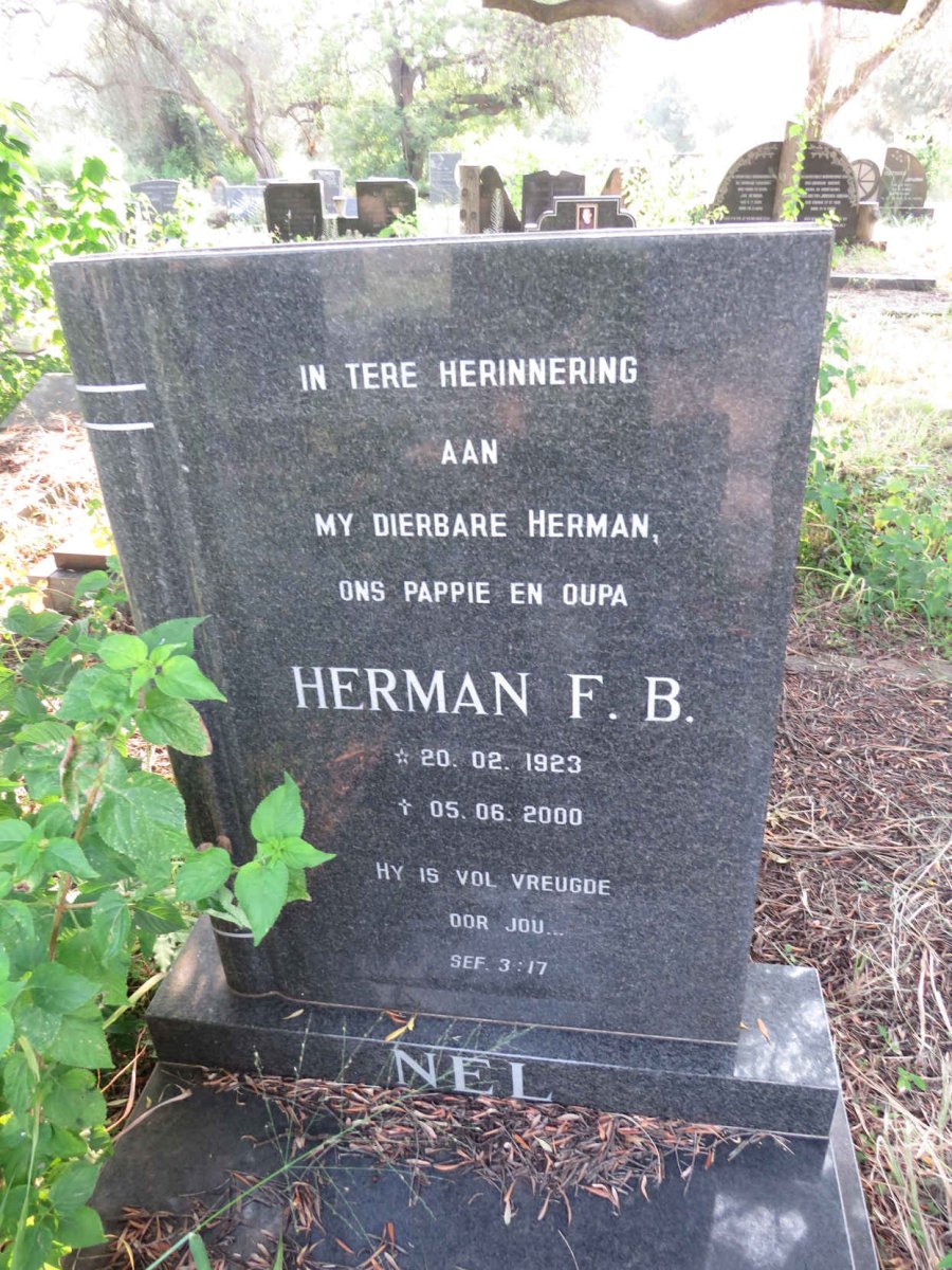NEL Herman F.B. 1923-2000