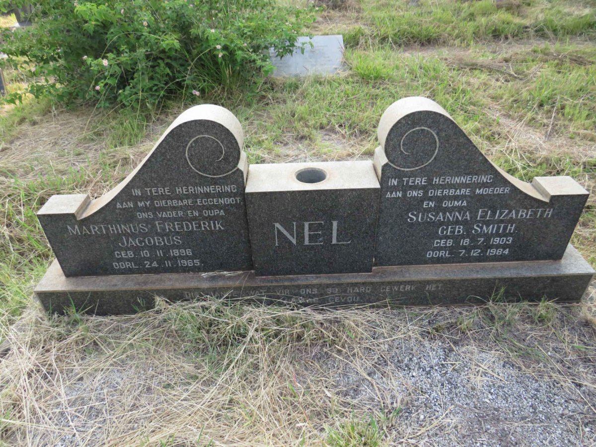 NEL Marthinus Frederik Jacobus 1896-1965 & Susanna Elizabeth SMITH 1903-1984