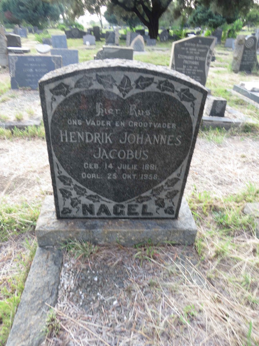 NAGEL Hendrik Johannes Jacobus 1881-1958