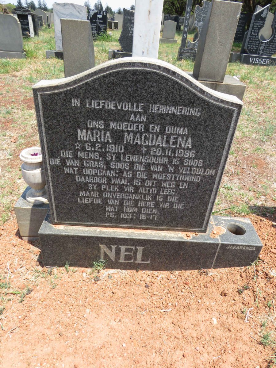 NEL Maria Magdalena 1910-1996