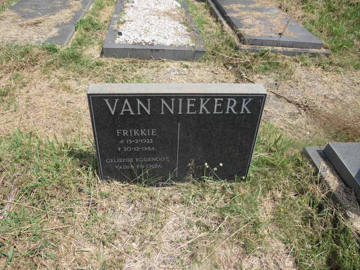 NIEKERK Frikkie, van 1922-1984