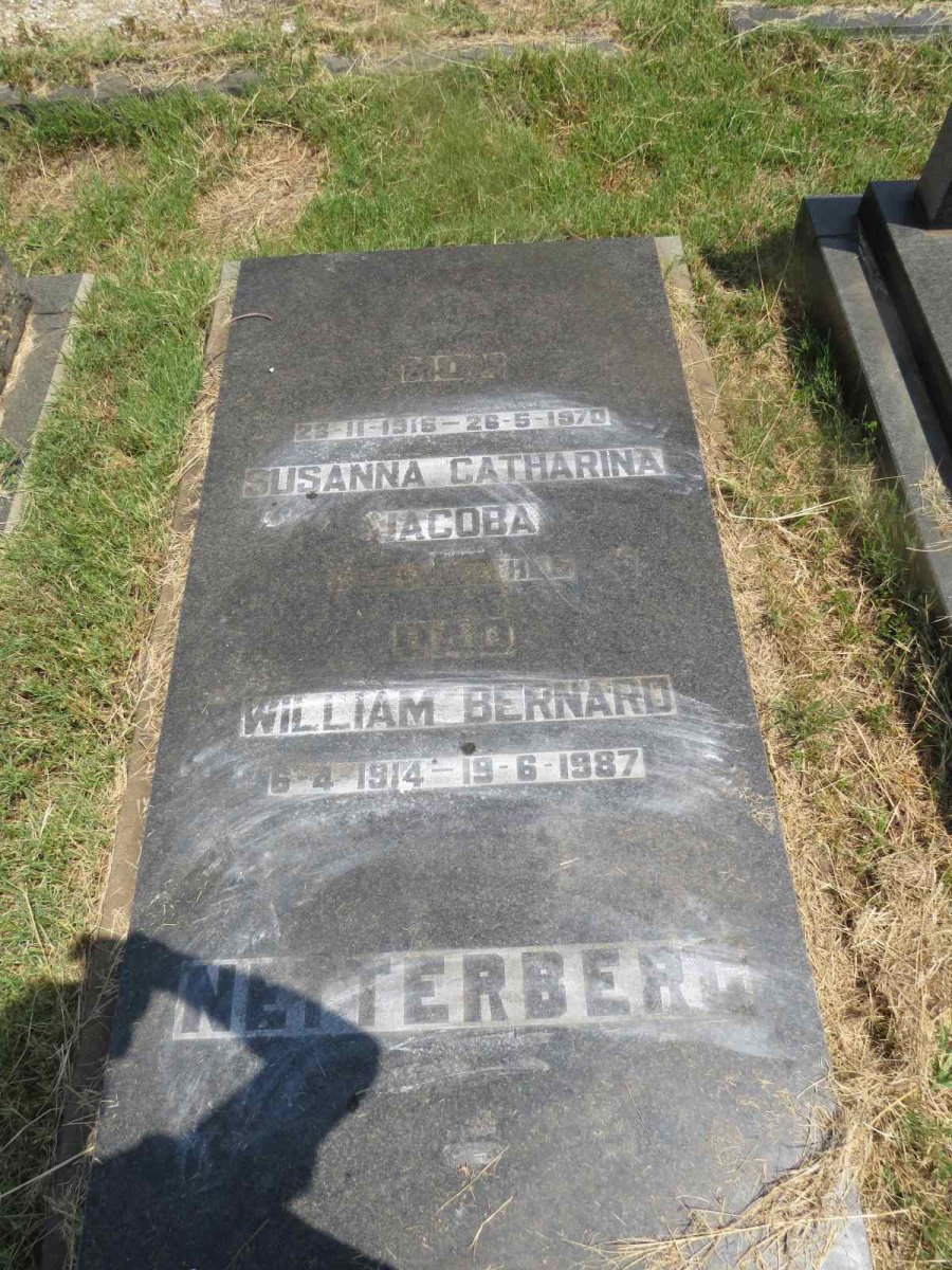 NETTERBERG William Bernard 1914-1987 & Susanna Catharina Jacoba 1915-1970