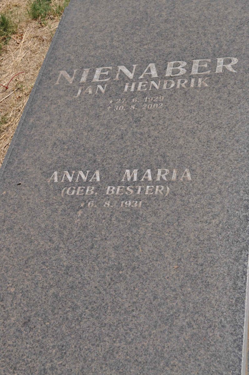 NIENABER Jan Hendrik 1929-2002 &amp; Anna Maria BESTER 1931-