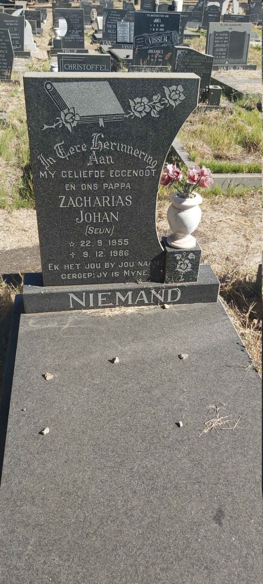 NIEMAND Zacharias Johan 1955-1986