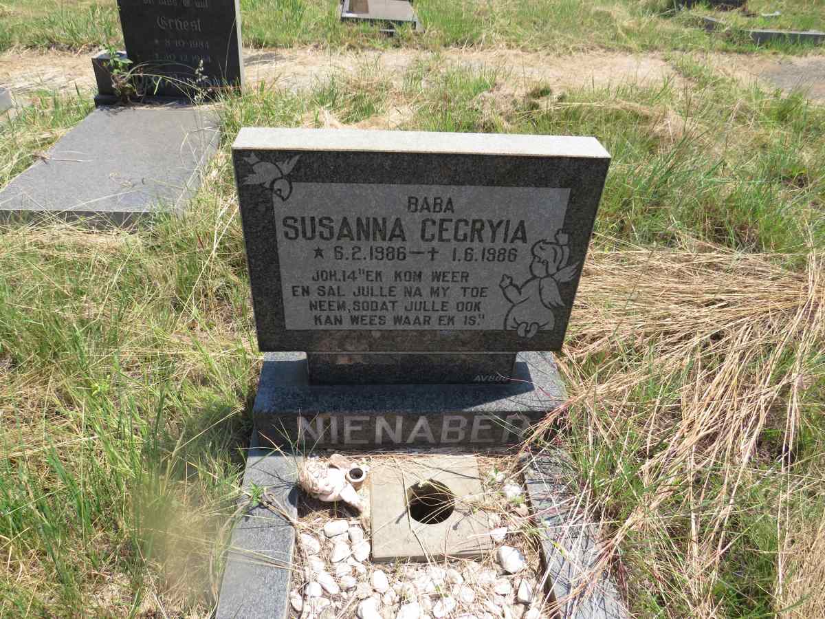 NIENABER Susanna Cegryia 1986-1986
