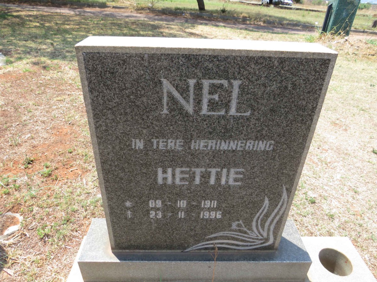 NEL Hettie 1911-1996