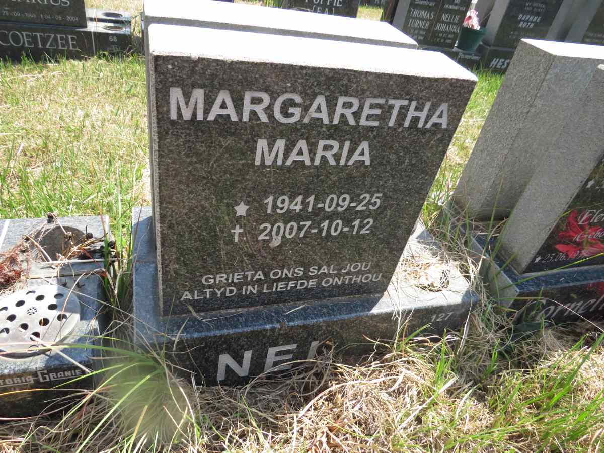 NEL Margaretha Maria 1941-2007