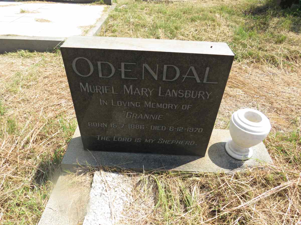 ODENDAL Muriel Mary Lansbury 1886-1970