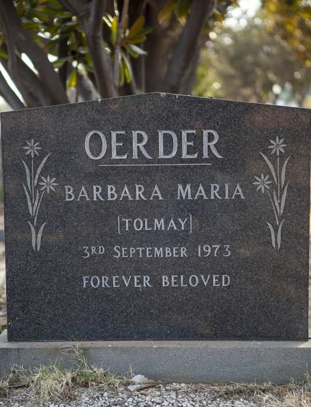 OERDER Barbara Maria nee TOLMAY -1973