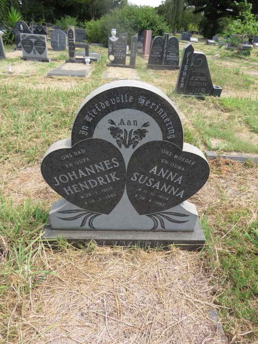OLIVIER Johannes Hendrik1905-1985 & Anna Susanna 1904-1985