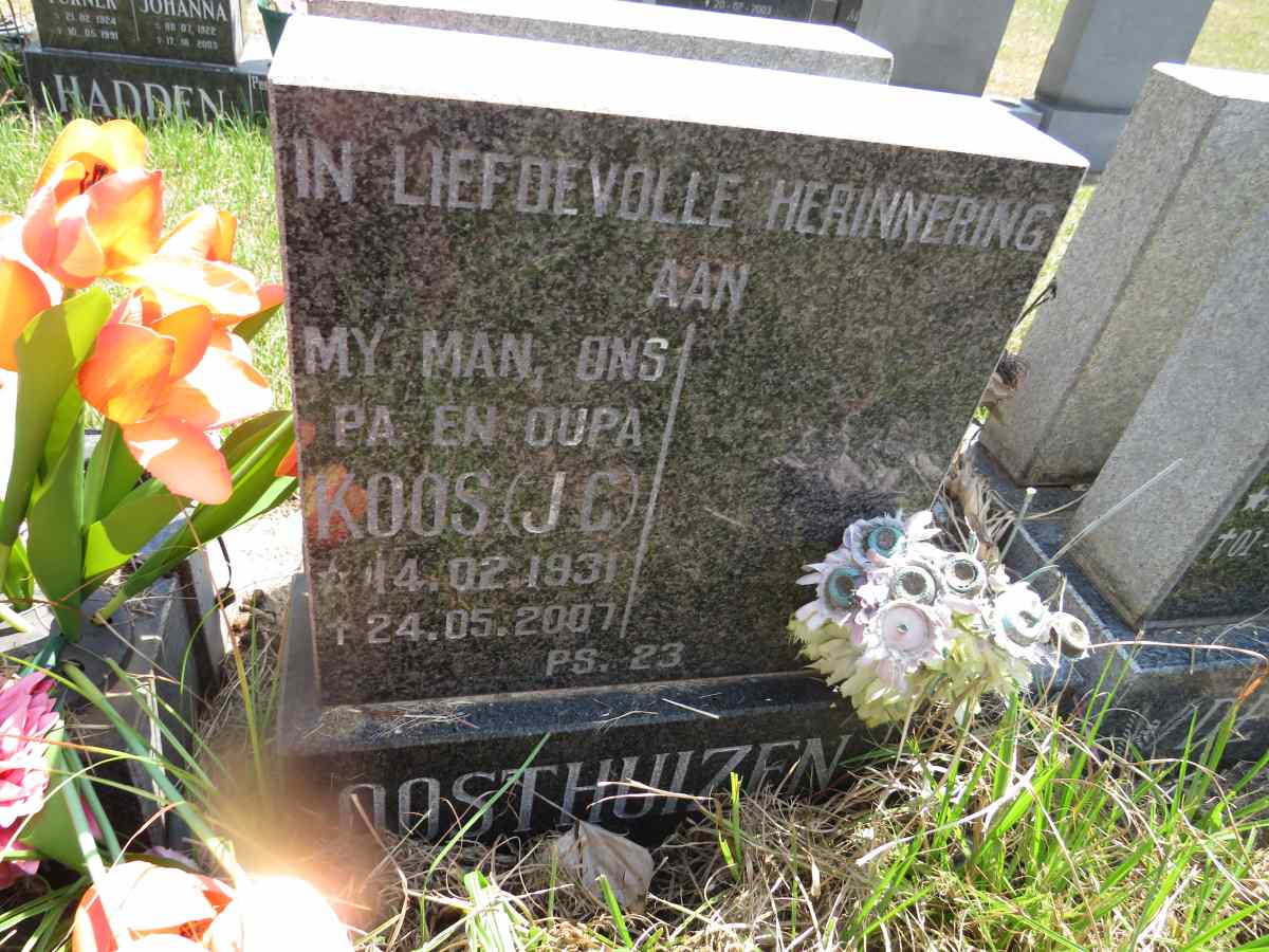 OOSTHUIZEN J.C. 1931-2007