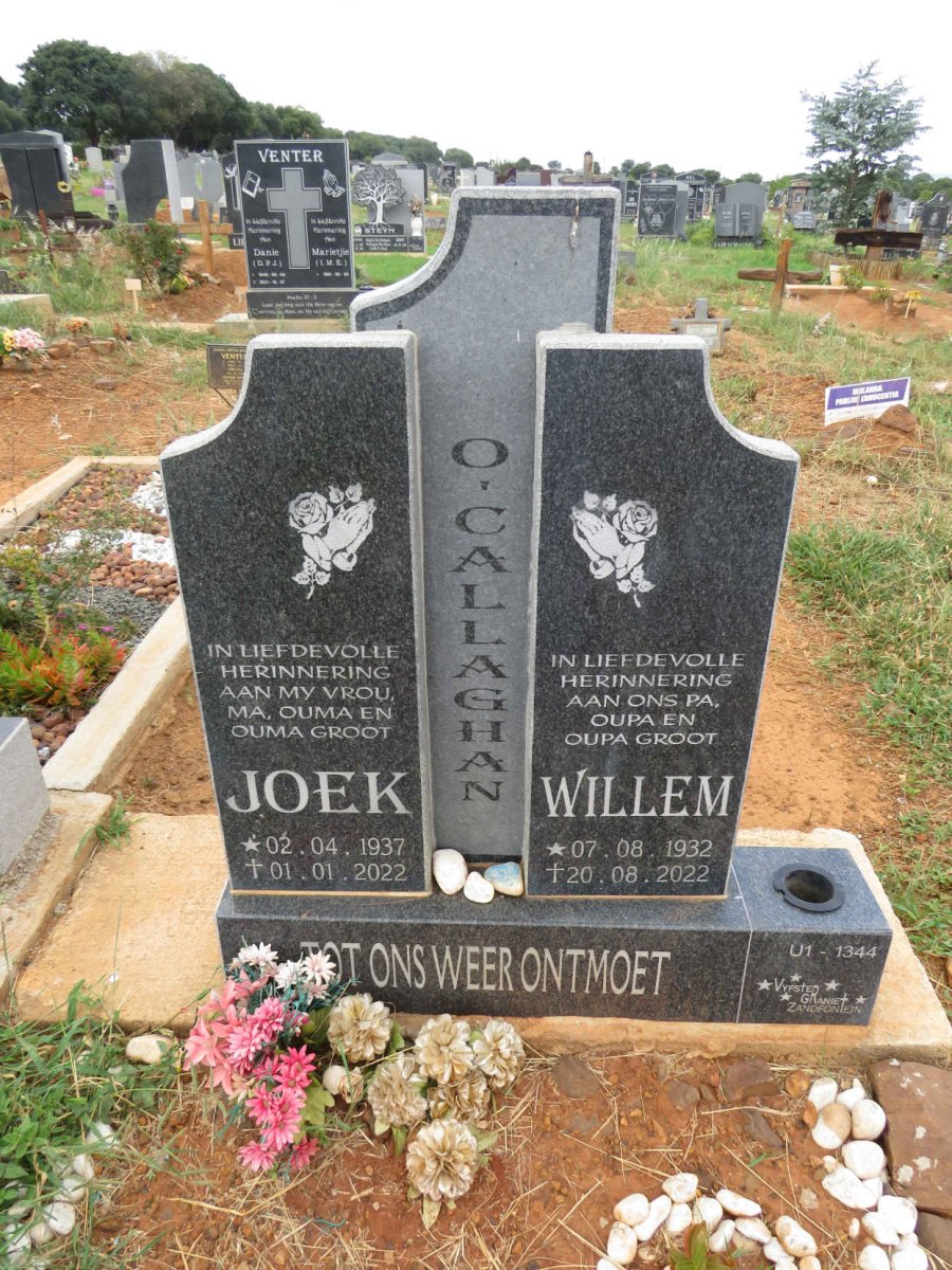 O'CALLAGHAN Willem 1932-2022 & Joek 1937-2022