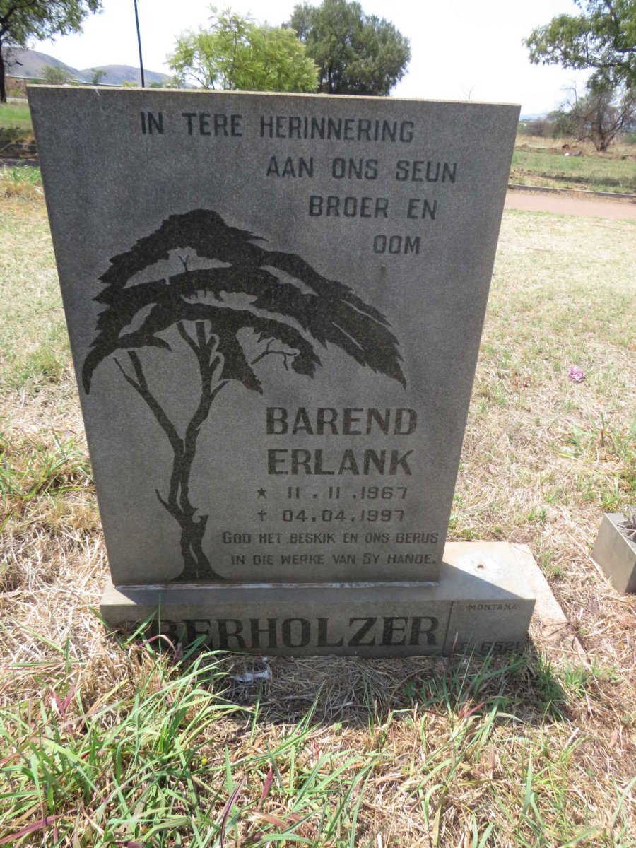 OBERHOLZER Barend Erlank 1967-1997