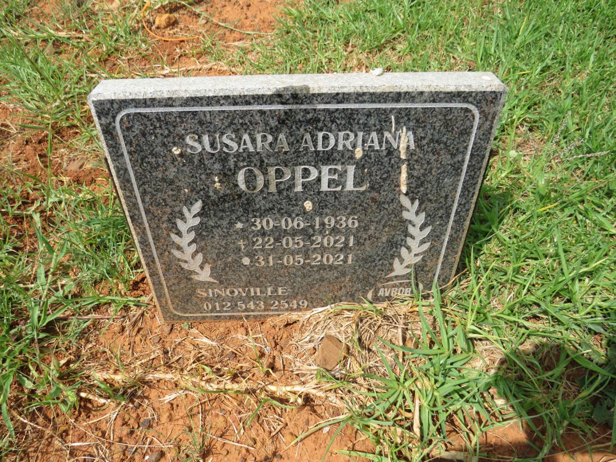 OPPEL Susara Adriana 1936-2021