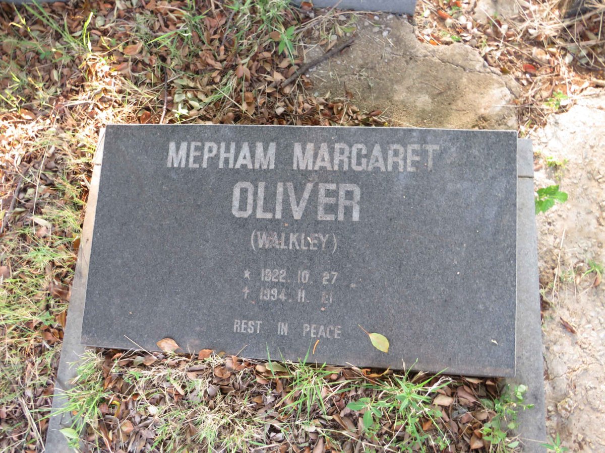 OLIVER Mepham Margaret nee WALKLEY 1922-1994