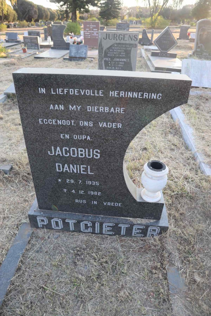 POTGIETER Jacobus Daniel 1935-1982