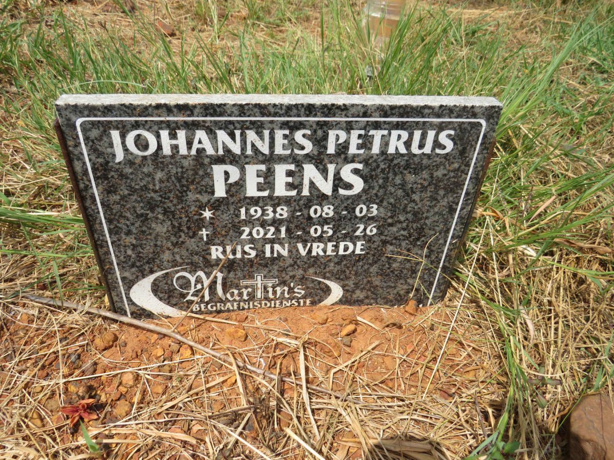 PEENS Johannes Petrus 1938-2021