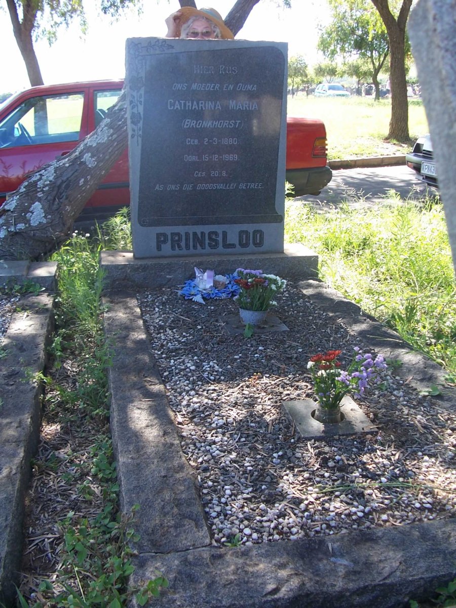 PRINSLOO Catharina Maria nee BRONKHORST 1880-1969