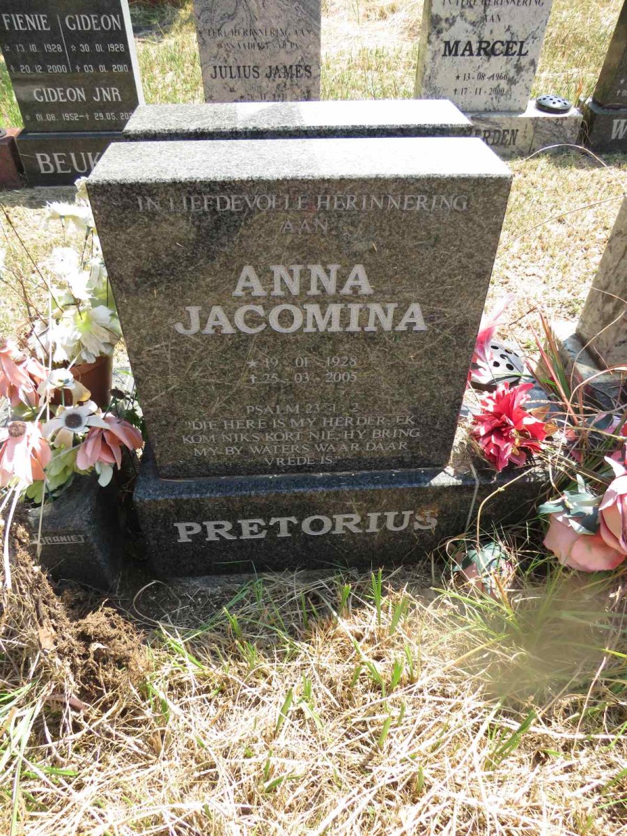 PRETORIUS Anna Jacomina 1928-2005