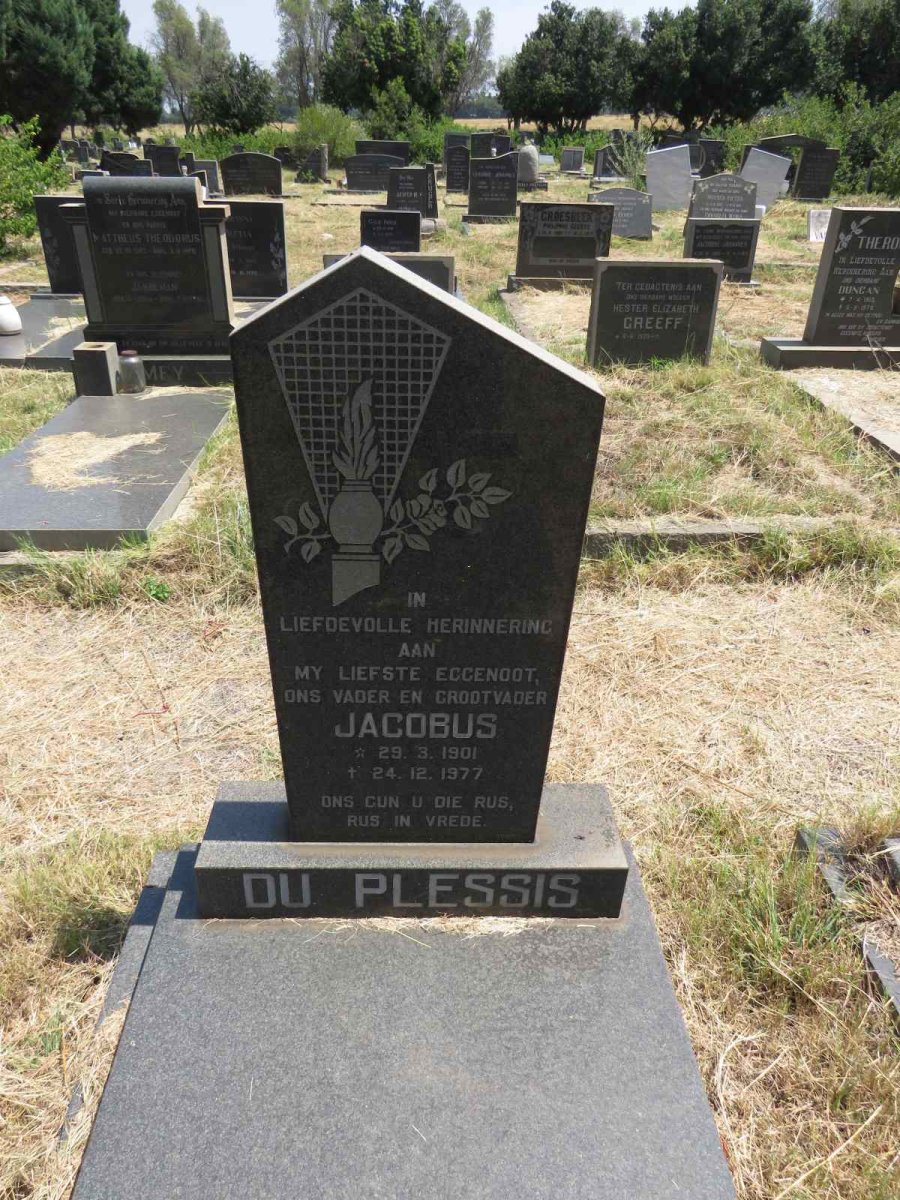 PLESSIS Jacobus, du 1901-1977
