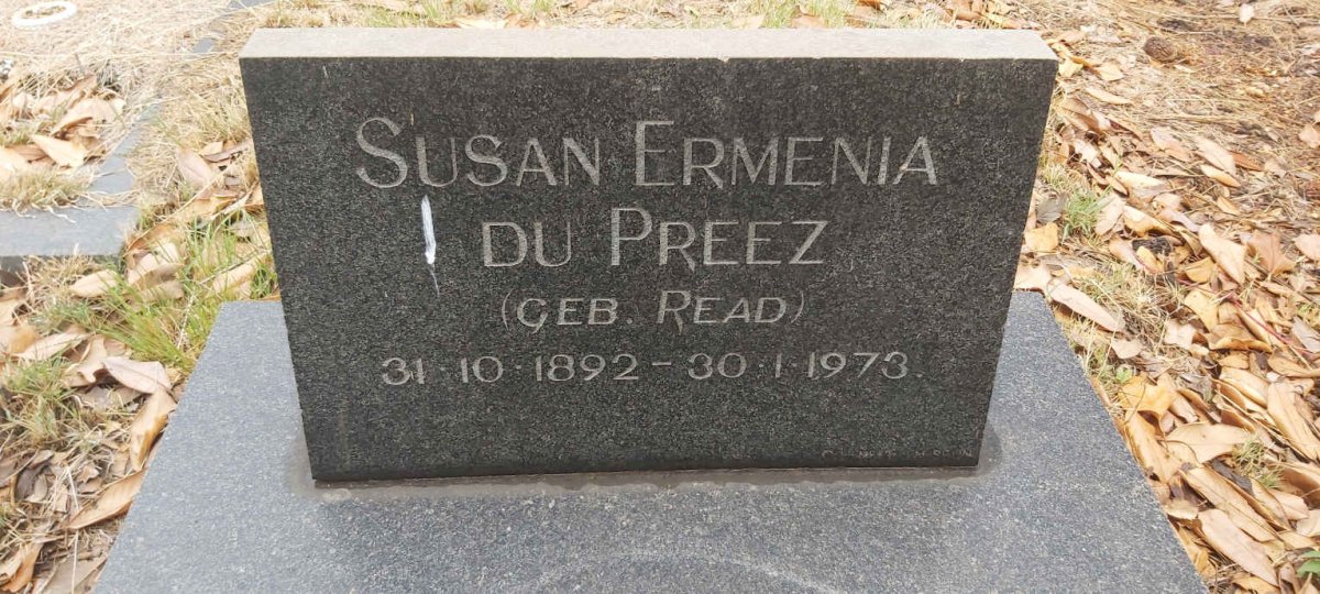 PREEZ Susan Ermenia, du nee READ 1892-1973