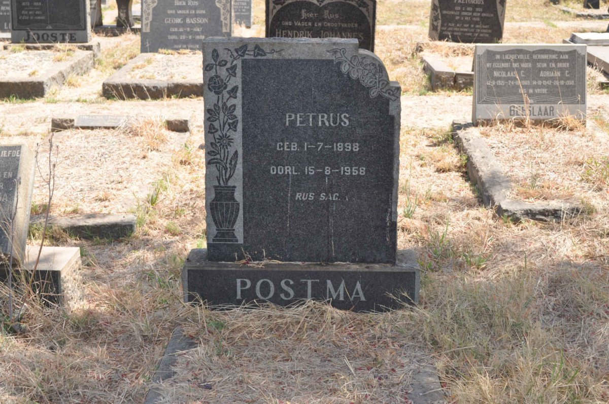 POSTMA Petrus 1898-1958