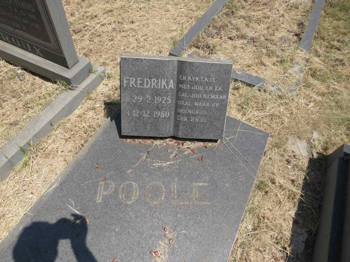 POOLE Fredrika 1925-1980