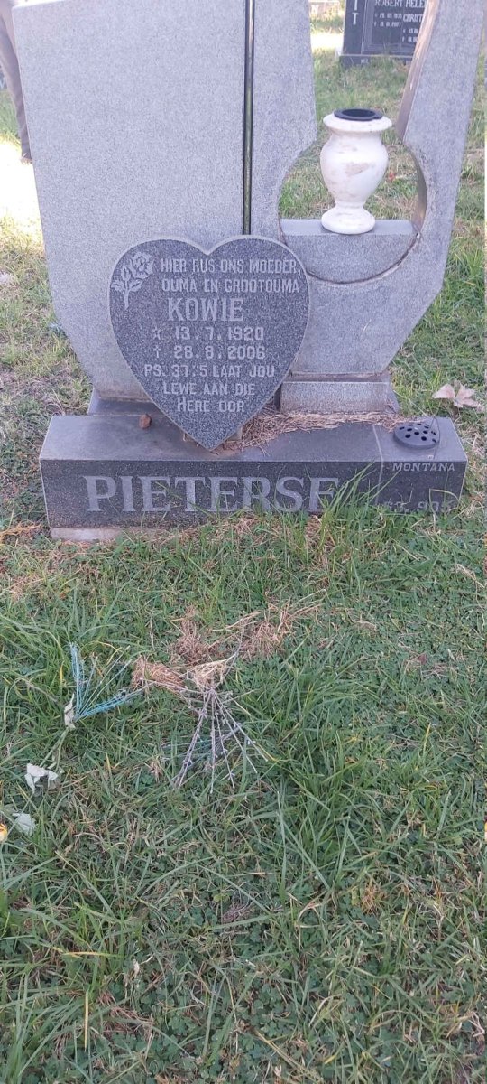 PIETERSE Kowie 1920-2006