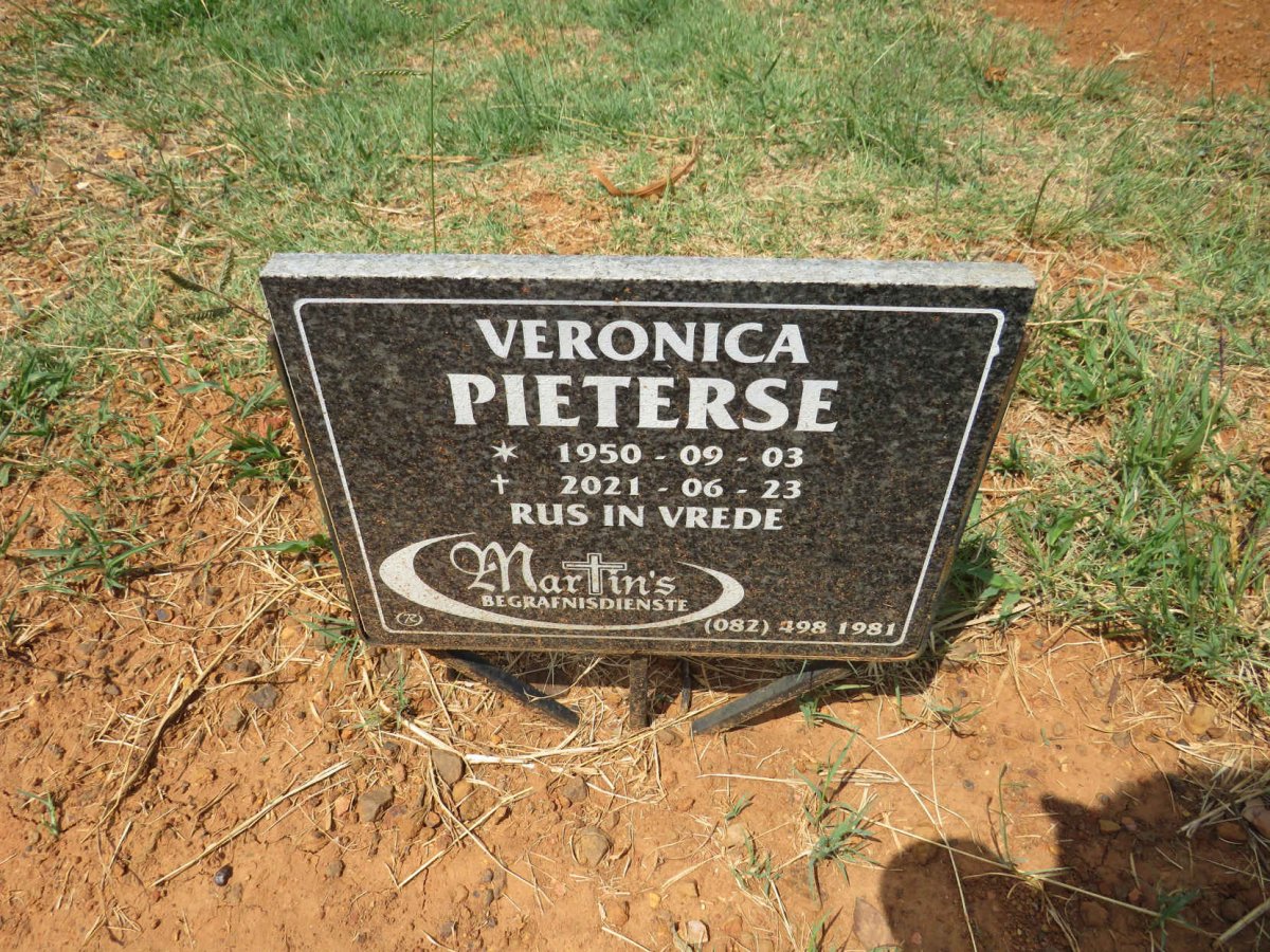 PIETERSE Veronica 1950-2021