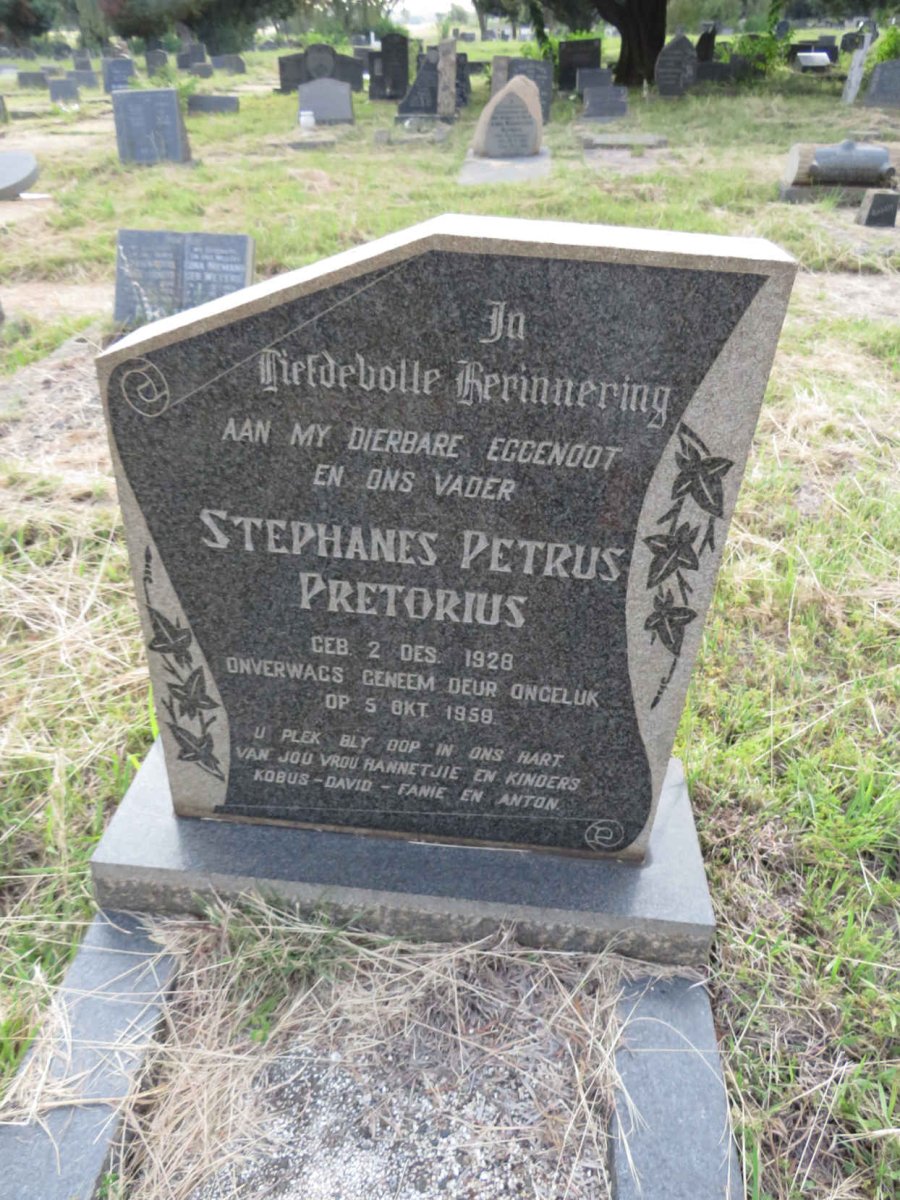 PRETORIUS Stephanes Petrus 1928-1959