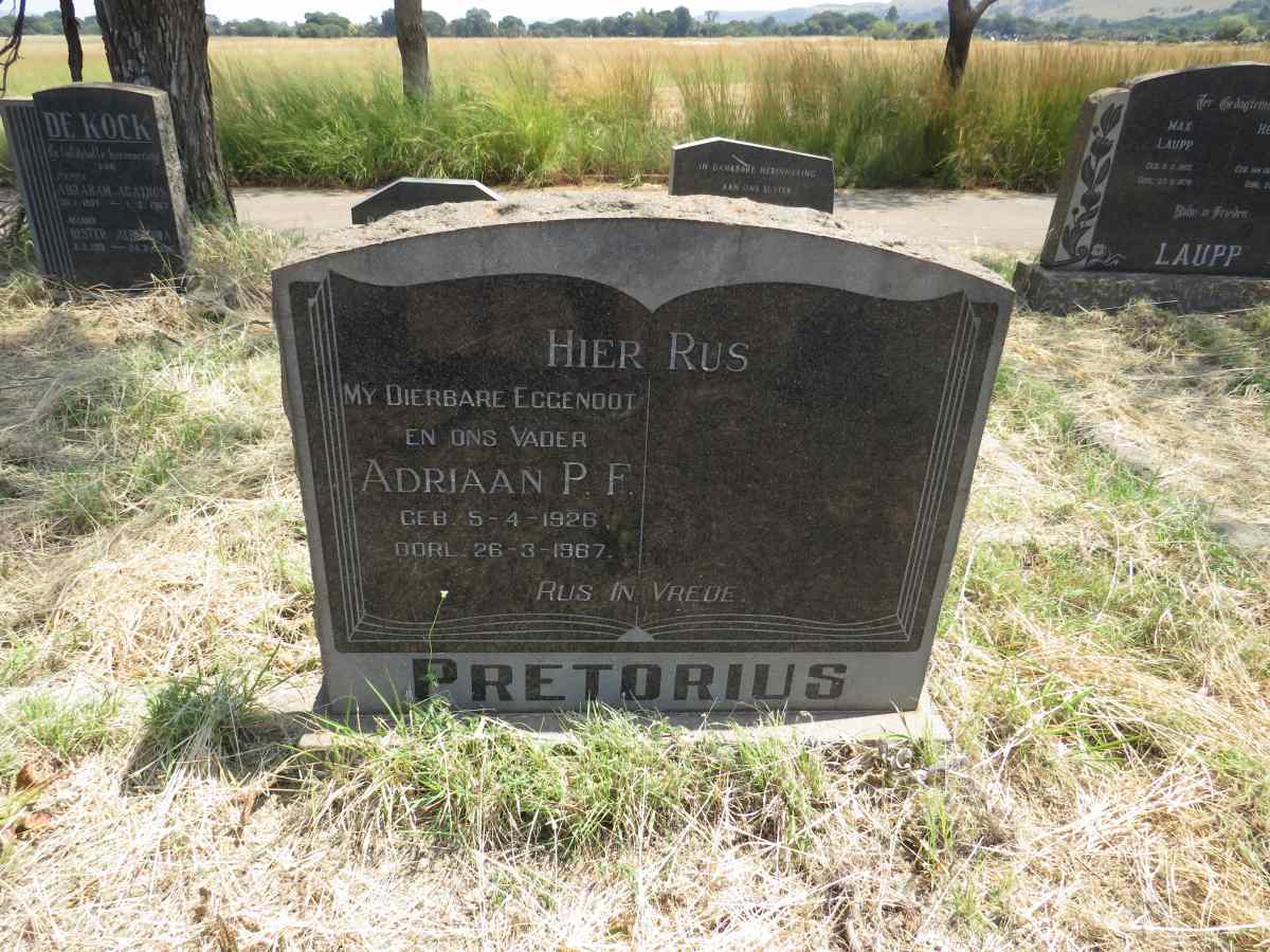 PRETORIUS Adriaan P.F. 1926-1987