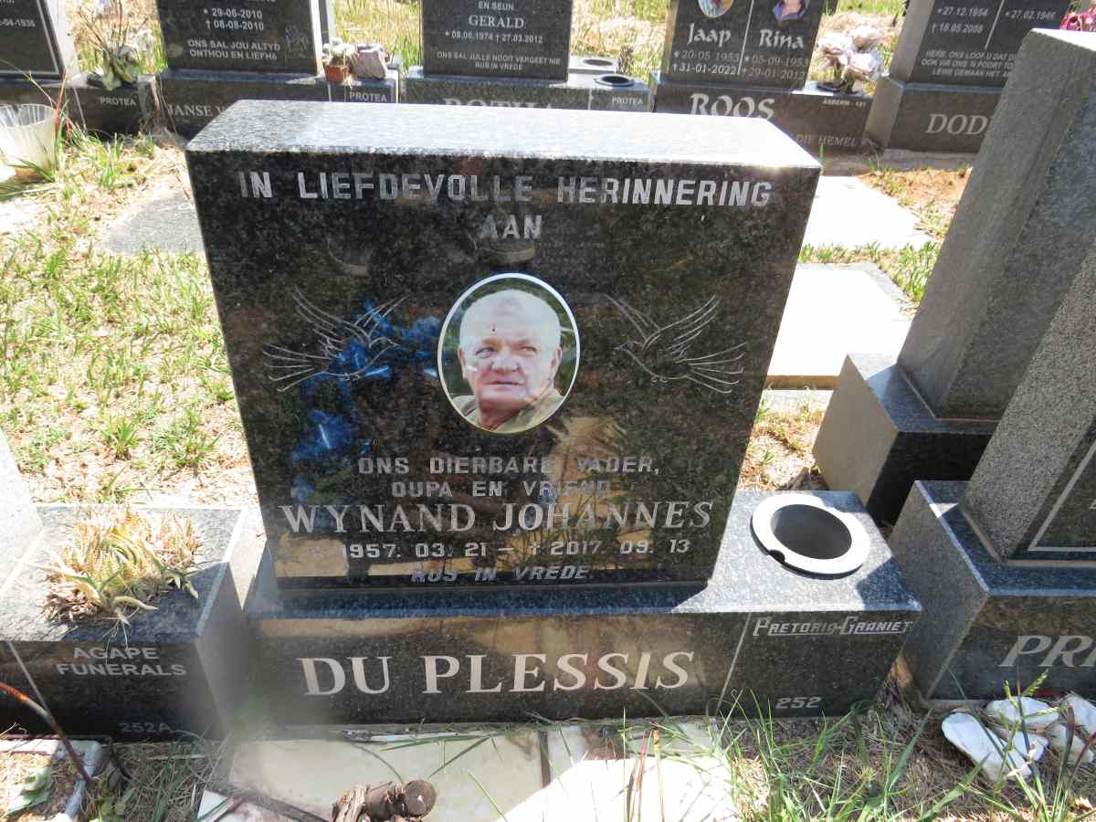 PLESSIS Wynand Johannes, du 1957-2017 