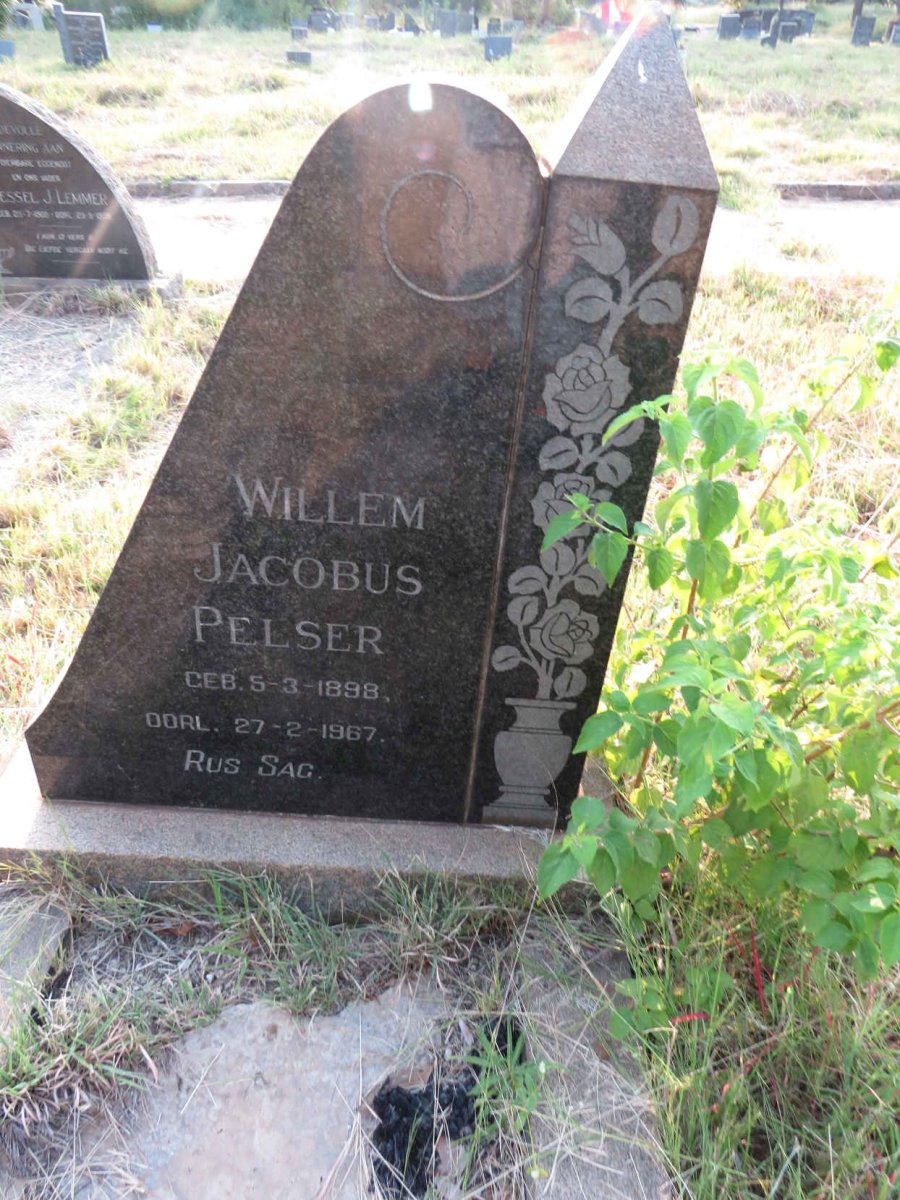 PELSER Willem Jacobus 1898-1967