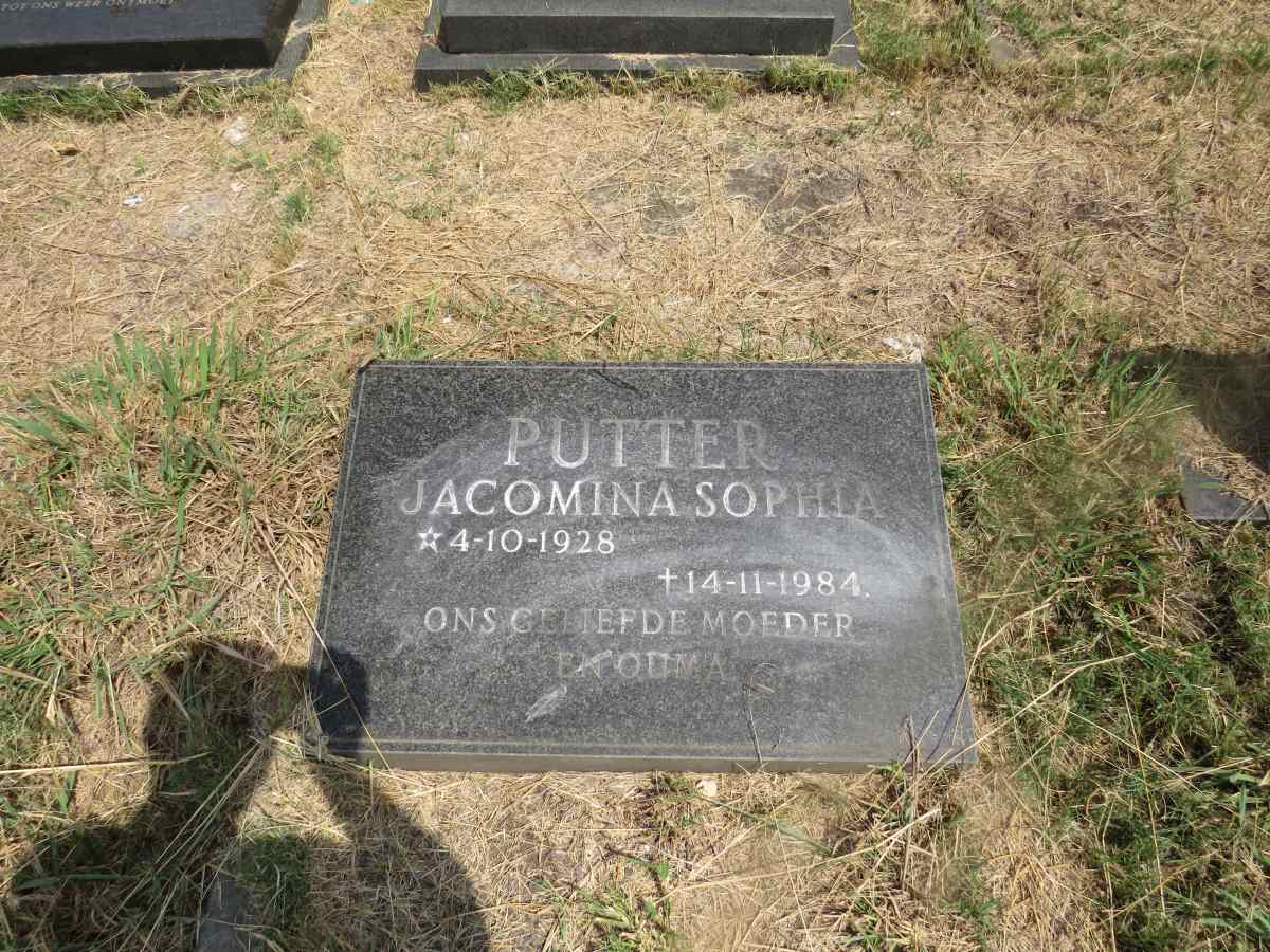 PUTTER Jacomina Sophia 1928-1984