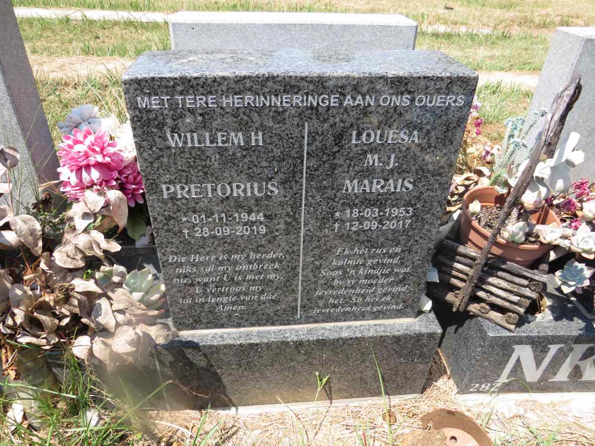 PRETORIUS Willem H. 1944-2019 & Louesa M.J. MARAIS 1953-2017