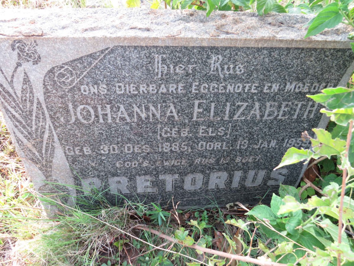PRETORIUS Johanna Elizabeth nee ELS 1885-1959