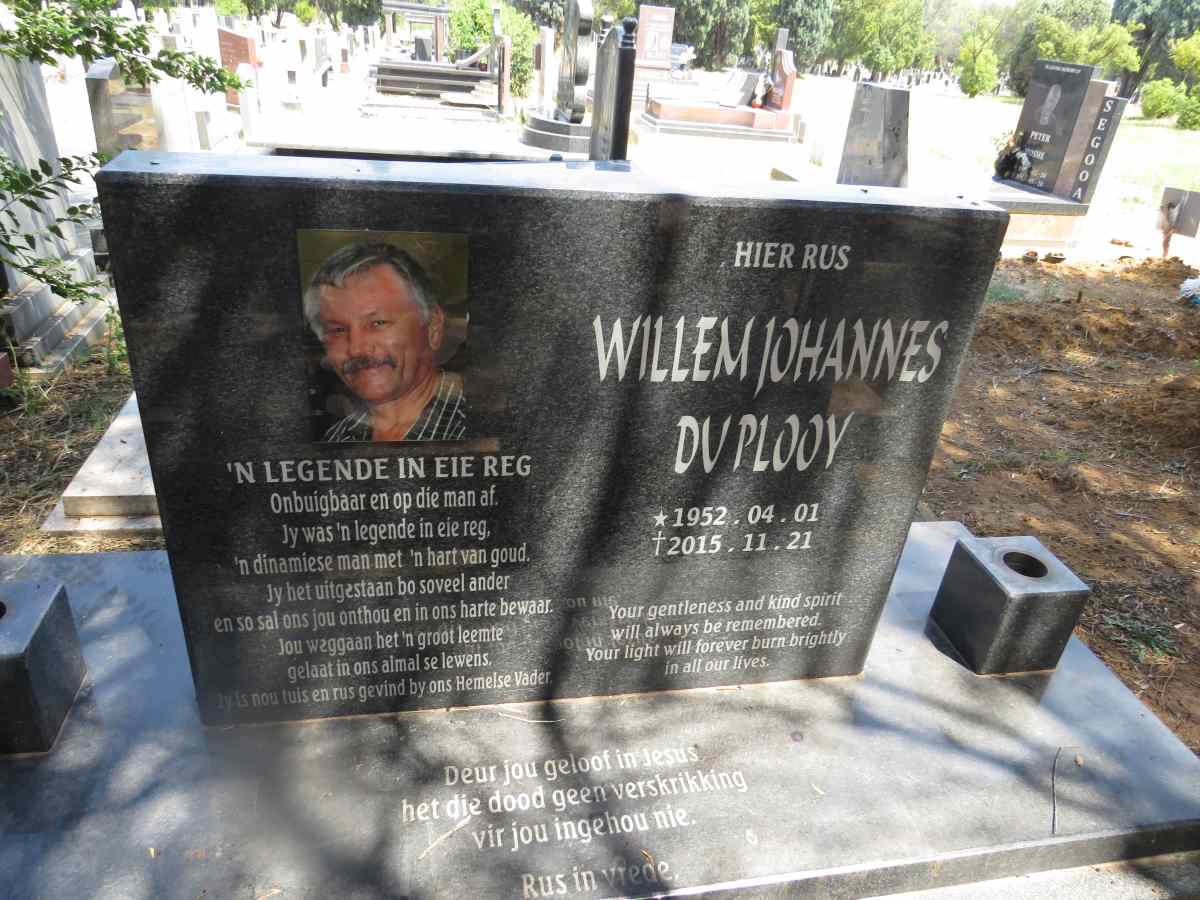 PLOOY Willem Johannes, du 1952-2015