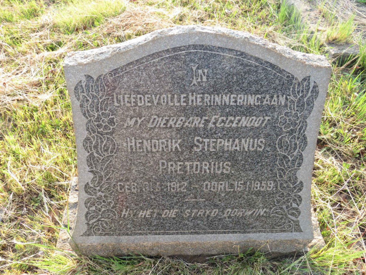 PRETORIUS Hendrik Stephanus 1912-1959