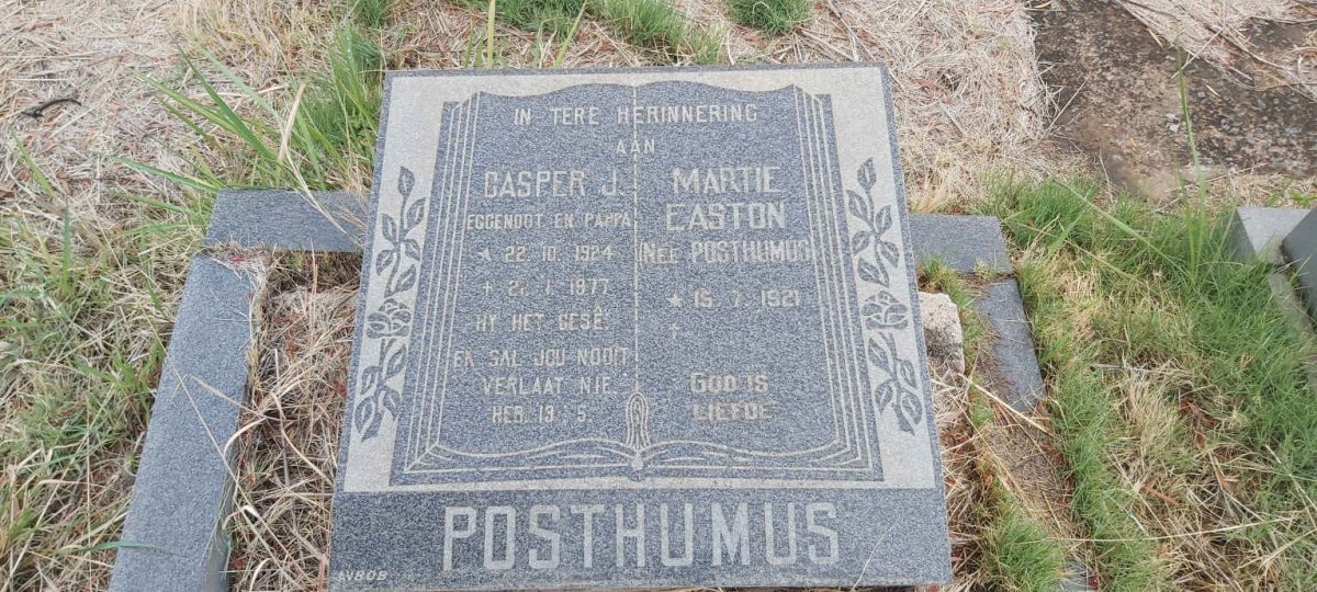 POSTHUMUS Casper J. 1924-1977 & Martie Easton POSTHUMUS 1921- 