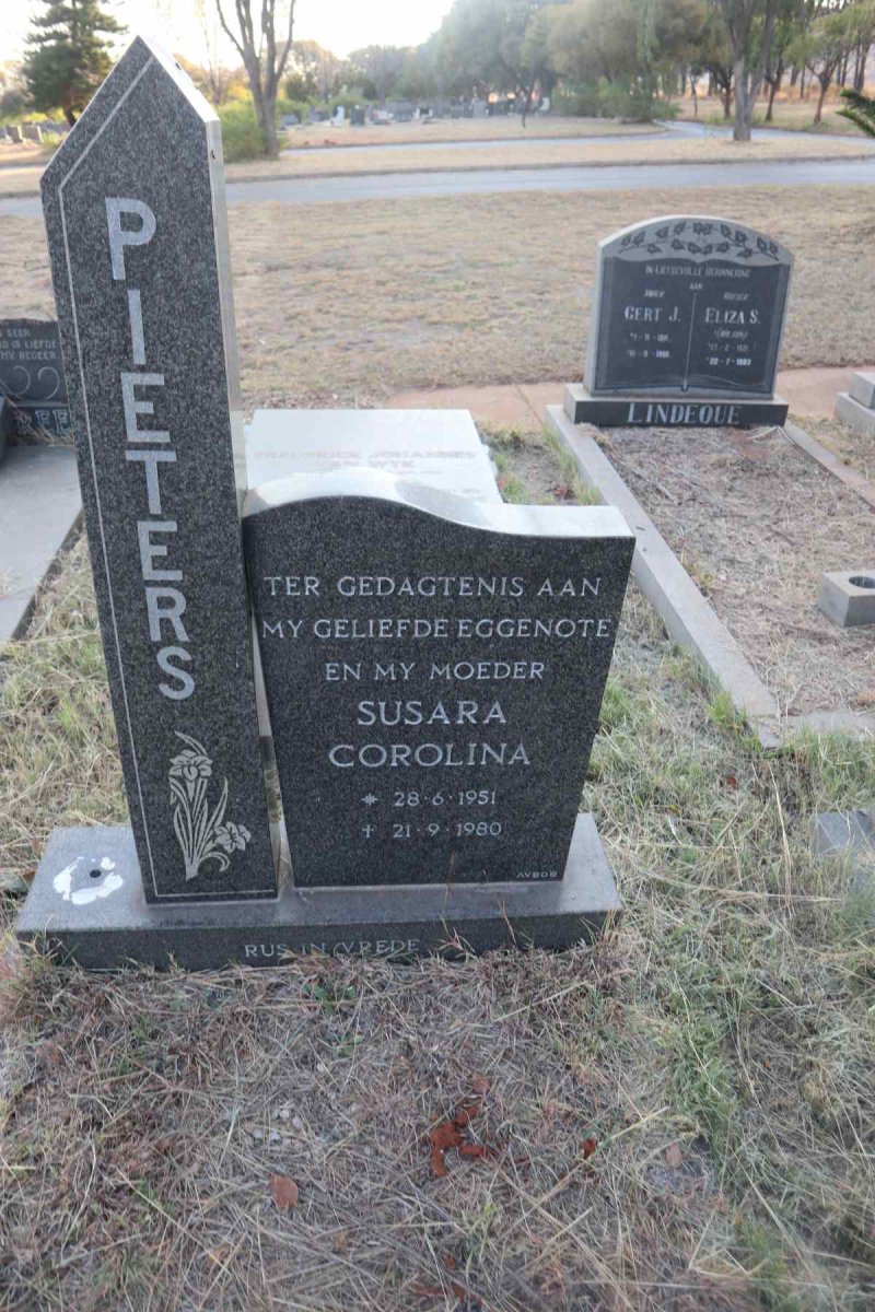 PIETERS Susara Corolina 1951-1980
